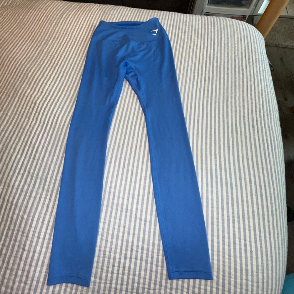 Gymshark Womens High Waisted Athletic Leggings Blue‎ Yoga Pants Small